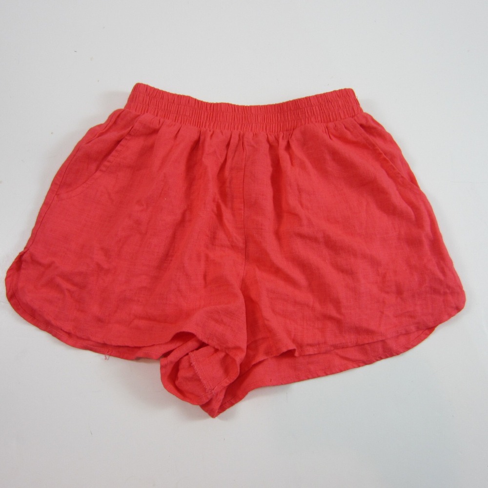wild fable women's shorts pink linen blend xs